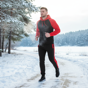Wholesale 320 GSM Men's Solid Color 100% Bamboo Fiber Breathable <b>Fleece</b> Hoodie Pullover Sports Training <b>Jacket</b> for Winter Hooded - Product Image 3