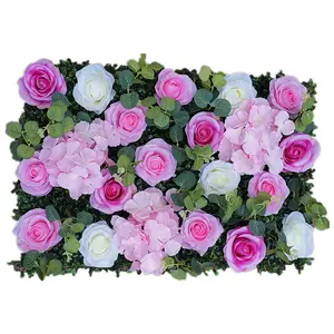 Wedding Decorator Fake Flowers Artificial Tree Fabric Flower Wall 5d Roll Up Flower Wall Backdrop