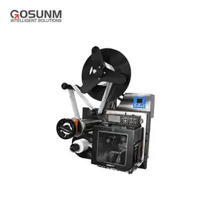 Gosunm Automatic flat Labeling adhesive Label Printing Machine on Top Labeling