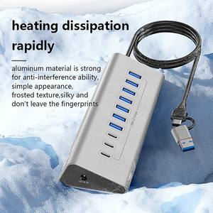 Hub USB-C 10-en-1 avec station d'accueil 36W, adaptateur 2-en-1 USB 3.0 et Type-C, transfert de données 5 Gbps, 7-en-1, compatible Windows/MacOS/Linux, câble 1m - Product Image 5