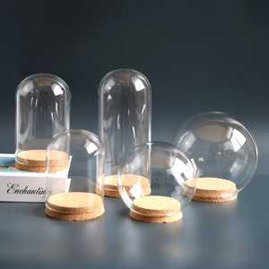 도매 맞춤 로고 다양한 사이즈 코르크 받침 유리 돔 유리 화병 장식품 - Product Image 3