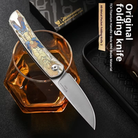 Couteau pliant PioneerEDC DIY Gr5 Titanium M390, couteau de poche en titane haute dureté, couteau tactique de survie pour la chasse et les activités de plein air
