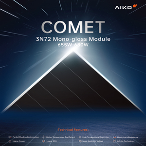 Panel Solar Monocristalino <span class=keywords><strong>Aiko</strong></span> Original de Alta Eficiencia Comet 3N72 de 655, 660 y 670 Vatios - Product Image 2