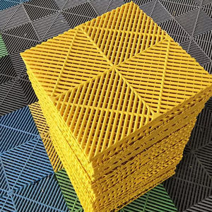 Piso de lavado de autos fácil de instalar, cubiertas de baldosas de piso de PP entrelazadas para garaje, baldosas de plástico para garaje para tienda de detalles de automóviles - Product Image 2