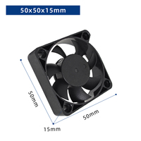 Ventilateur axial électrique DC 50x50x15mm à roulement à billes, durée de vie de 70 000 heures, 5-12-24V, pales en plastique étanches, pour usage industriel