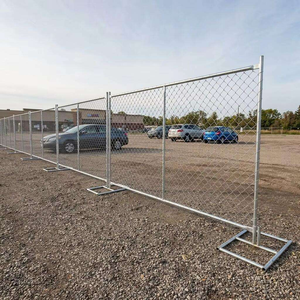 Panneau de clôture temporaire en treillis galvanisé robuste 6 pi x 12 pi, barrière de construction autoportante et portable pour événements - Product Image 5