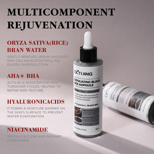 Suero Ampolla de Arroz Negro para Todo Tipo de Piel, Cuidado de la Piel Coreano, Exfoliante Corporal y Facial Blanqueador, Suero de Arroz Exfoliante - Product Image 2