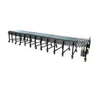 Telescopic Powered Roller Conveyor for Truck Loading Unloading 10m Extendable Container Packing Space-saving Roller Conveyor