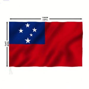 Bandera Nacional Personalizada de Samoa, 90x150cm, 3x5 Pies, Poliéster, Venta al Por Mayor, Impresión Digital - Product Image 2