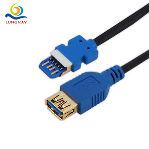 Lung Kay <b>Usb</b> 3.0 Data <b>Cable</b> Am <b>To</b> Af 3a Fast Charging Black Pvc Wire Bonding Injection Molding Patent Design - Product Image 1
