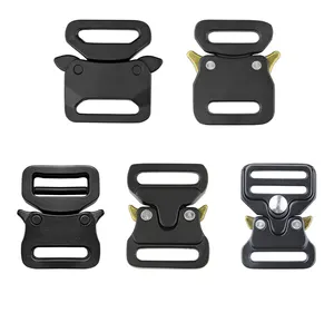 3/4" Zinc Alloy tactical buckle for bag Accessories metal strap bag clip buckle nylon side release buckle 20mm