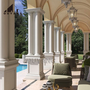 Quyang ngoài trời trang trí sân vườn đá tự nhiên tham ái trụ cột lớn Vòng bằng đá cẩm thạch trắng Roman cột với cơ sở - Product Image 6