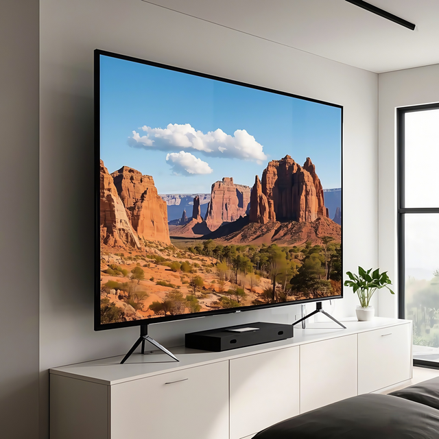 Hot Selling 55 Inch QLED 4K Smart TV Ultra HD, DB Vision, Voice Control, , Home Theater Display