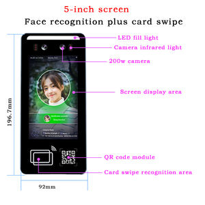 Máquina de Control de Asistencia Tendcent de 5 Pulgadas con Reconocimiento Facial Dinámico y Código QR Android, Compatible con OEM para Control de Acceso Personalizado - Product Image 5