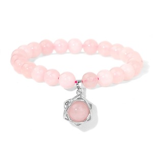 <span class=keywords><strong>Bracelet</strong></span> en <span class=keywords><strong>pierre</strong></span> naturelle Bestone, best-seller, 8 mm, avec pendentif en forme d'étoile, <span class=keywords><strong>bracelet</strong></span> en <span class=keywords><strong>pierre</strong></span> naturelle, cristal de guérison pour le yoga, pour femmes - Product Image 2