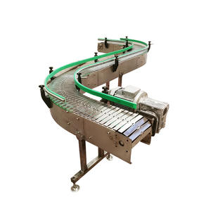 Özelleştirme paslanmaz çelik <span class=keywords><strong>90</strong></span> derece eğri torna konveyör bant düz zincirli konveyör - Product Image 2