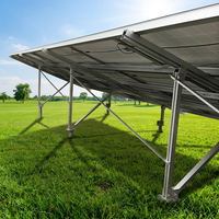 Sistema de Montaje de Paneles Solares en Poste, Estructura de Soporte a Tierra Galvanizada por Inmersión en Caliente