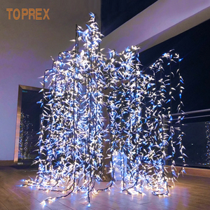 Toprex Decor 2M Material <span class=keywords><strong>de</strong></span> hierro y PVC LED iluminado árbol <span class=keywords><strong>de</strong></span> sauce decorativo para <span class=keywords><strong>fiestas</strong></span> al aire libre bodas artículos <span class=keywords><strong>de</strong></span> decoración fabricados - Product Image 2