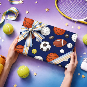 sports <b>pattern</b> gift wrapping <b>paper</b> Basketball football Children's Day wrapping <b>paper</b> Immediate delivery upon order - Product Image 4