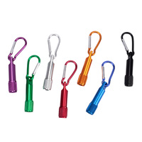 Mini lampe torche LED portable en aluminium avec mousqueton pour la sécurité nocturne, le camping, la randonnée et les activités de plein air