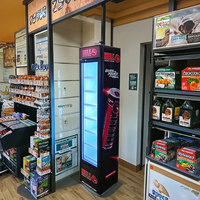 Vitrina Refrigerada Vertical para Bebidas con Puerta de Vidrio para Supermercado