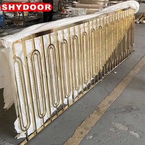 Rampe d'escalier artistique sur mesure en <span class=keywords><strong>acier</strong></span> inoxydable 304, pour villa, centre commercial, extérieur, haute résistance, soudée, installation facile, design moderne - Product Image 4