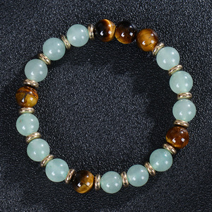8Mm Groene Aventurijn Tijgeroog Stenen Armband Natuursteen Stretch String Kralen Gezondheid Armband Trekken Carrière Rijkdom Geluk - Product Image 6