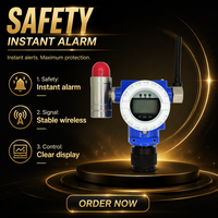 Detektor Gas Beracun Karbon Monoksida NDIR Inframerah dengan Alarm Suara+Lampu Rentang Pengukuran 0-1000 Ppm