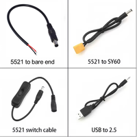 Câbles d'extension d'alimentation USB DC 12V/24V personnalisés, conducteurs en cuivre 2.1x5.5mm 5.5x2.5mm, faisceau de câblage électronique mâle-femelle à 90 degrés