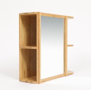Armoire <span class=keywords><strong>de</strong></span> toilette murale en bambou avec miroir et étagères réglables, <span class=keywords><strong>meuble</strong></span> <span class=keywords><strong>de</strong></span> rangement <span class=keywords><strong>de</strong></span> <span class=keywords><strong>salle</strong></span> <span class=keywords><strong>de</strong></span> <span class=keywords><strong>bain</strong></span> étanche, naturel, OEM - Product Image 1