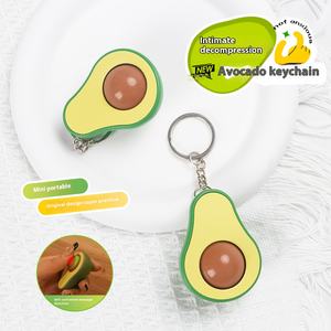 Jincan <span class=keywords><strong>Mini</strong></span> masseur magnifique rouleau d'avocat pour soulager le stress amusant fruits porte-clés pendentif sac jouet personnalisé jouets à presser - Product Image 4