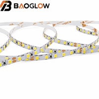 Bande LED 2 fils CCT double tonalité 120 LED/m 2835, 24V 10W/m, sur circuit en cuivre électroplaqué fin de 5mm, découpable toutes 5cm, Ra=90, pour décoration intérieure