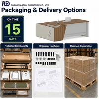 Bureau d'ordinateur exécutif moderne en bois avec tiroirs - Meuble de bureau multifonctionnel, durable, pliable, écologique et résistant à l'eau