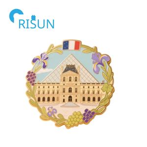 Fabrication métal émail personnalisé France broche broche carte française personnalisée épinglette insigne France drapeau national français épingles - Product Image 5