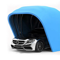 Semi-automatique simple garage pliant mobile rétractable garage pluie et protection solaire voiture manteau extérieur voiture tente tente galvanisée