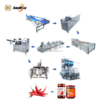 Petite usine automatique de fabrication de pâte de poivron rouge Machine de traitement de pâte de piment Ligne de production de sauce chili