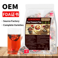 Thé aux herbes naturelles saveur Ginseng Cinq Trésors, formule pour la santé des reins et l'amélioration de la vie sexuelle masculine, qualité supérieure GULI
