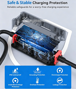 Nouveau chargeur EV portable 7kW 32A avec <span class=keywords><strong>connecteur</strong></span> Type 2, protection IP65, câble de 5 m, courant réglable pour voitures électriques - Product Image 2