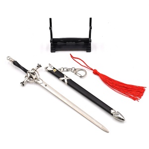 Japonés clásico Anime <span class=keywords><strong>destino</strong></span> papel Joan White juguete espada llavero Metal artesanía 22cm Flick botón fabricantes en Stock - Product Image 1