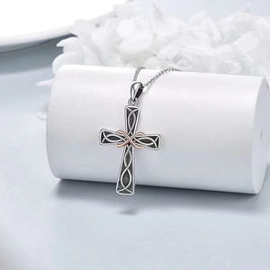 เซลติกปมโกศสร้อยคอไขว้กล่องเผาศพเครื่องประดับกล่องของขวัญที่ระลึกสแตนเลสไอริชของที่ระลึกสร้อยคอกล่องของขวัญ - Product Image 2