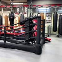 Anneau de boxe pliable au prix d'usine, taille personnalisée 4m 5m 6m, montage rapide, ring de combat MMA mobile avec roues