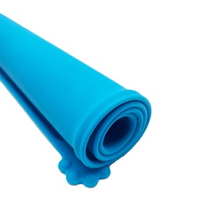 Silicone Pet Placemat Square Waterproof Non Slip Leak Proof Food Grade For Dogs And Cats Blue Yellow - Product Image 3