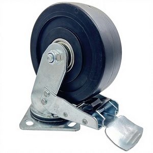 Roulettes en nylon VIMA silencieuses à charge élevée, robustes, à double roulement à billes pour équipement PA, chariots plats, roues pivotantes industrielles, 600 kg - Product Image 1
