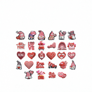 Accesorios de PVC Rojo Personalizados al por Mayor, Dijes de Goma Suave para Zapatos, Decoraciones Unisex para Adultos, Dijes para Zuecos del Día de San Valentín, Marca <span class=keywords><strong>Lilu</strong></span> - Product Image 3