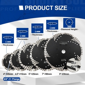 <span class=keywords><strong>Lame</strong></span> de <span class=keywords><strong>scie</strong></span> <span class=keywords><strong>circulaire</strong></span> Turbo Segment Diamond Tile Cutter avec <span class=keywords><strong>dents</strong></span> de Protection inclinées 5/8 ''-11 bride pour couper le marbre de granit - Product Image 4