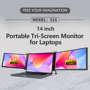 FOPO S16 Schermo Multiplo per Computer <span class=keywords><strong>PC</strong></span> <span class=keywords><strong>Monitor</strong></span> Estensore Doppio Schermo per Laptop <span class=keywords><strong>Monitor</strong></span> Triplo Portatile 1920*1080P IPS Display LCD da 14 Pollici - Product Image 2
