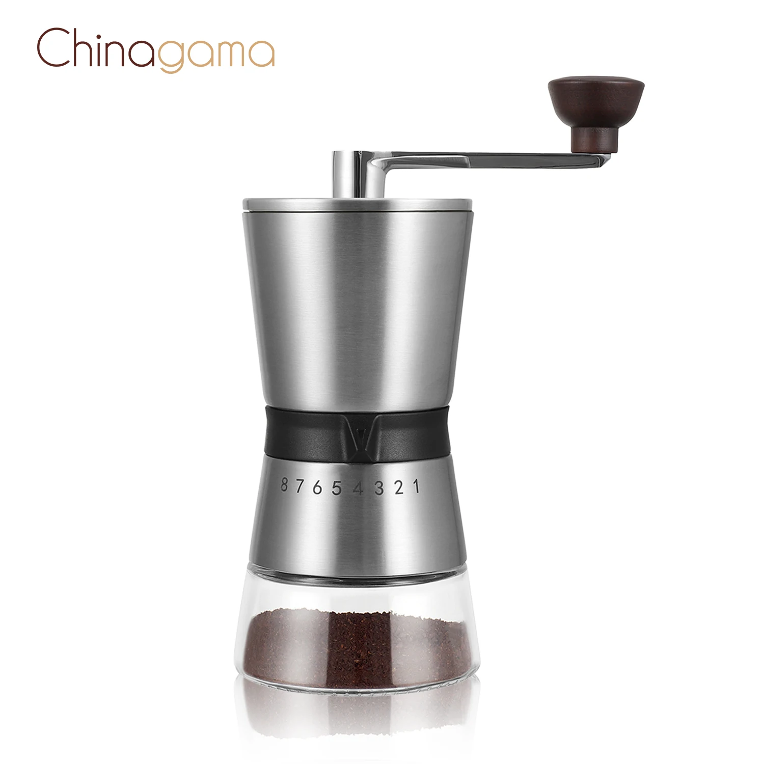 Vente directe en usine, meilleure vente, accessoires de café expresso barista, mini cafetière manuelle portable avec fraise en céramique