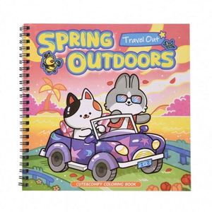 Libro de Colorear y Dibujar con Espiral, Autoadhesivo, para Aliviar el Estrés y la Estimulación Mental de los Niños - Product Image 1