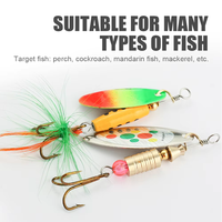 5 pièces/ensemble Leurre de pêche Spinner Bait Spoon 65mm Leurre métallique Pesca Wobbler Spinnerbait Leurres de pêche pour truite et basse