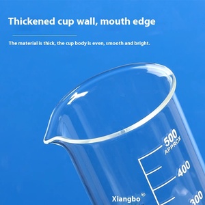 Xiangbo 1000 मिलीलीटर उच्च बोरोसिलिकेट उच्च तापमान प्रतिरोधी ग्लास बेकर मोटा 500 मिलीलीटर/1000 एमएल स्केल रासायनिक प्रयोग - Product Image 2